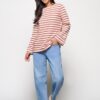 Caroline Tensen Chester Streep Top Ecru / Roze