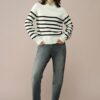 Caroline Tensen Danville Streep Trui Offwhite / Zwart