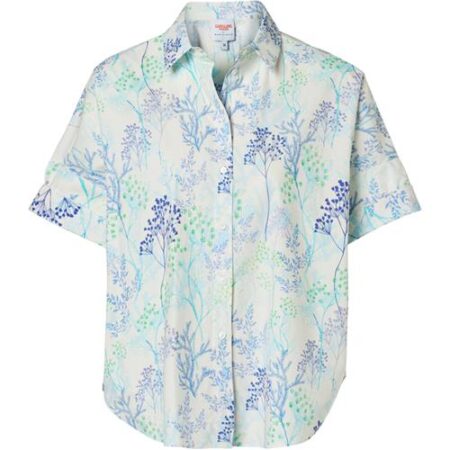 Caroline Tensen Leeds Oversized Print Blouse Wit / Navy