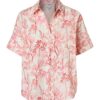 Caroline Tensen Leeds Oversized Print Blouse Wit / Oranje