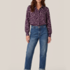 Caroline Tensen Nesa Print Blouse Aubergine / Lichtroze