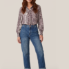 Caroline Tensen Nesa Print Blouse Beige / Zwart