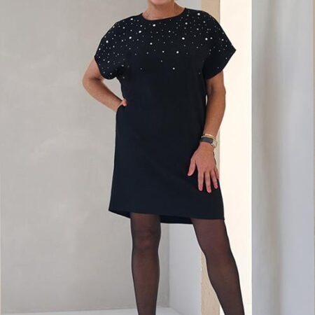 Caroline Tensen Rocklin Jurk Zwart/Zilver