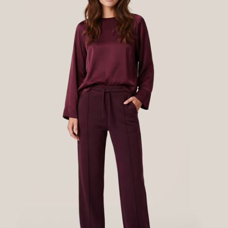Caroline Tensen Rona Sweatbroek Aubergine