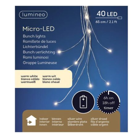 Cascadeverlichting 40LED warmwit | Lumineo