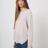 Cashmere boothalstrui met ronde zoom