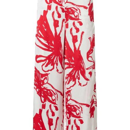 Cassandra Print Broek Rood / Wit