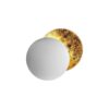 Lederam W Wandlamp - Wit - Goud - 25 cm