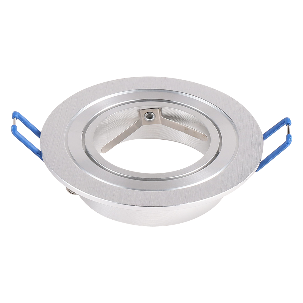 Chandler - LED Inbouwspot - Kantelbaar armatuur - Diameter 90mm - GU10 Fitting incl. lamphouder - Rond - IP20 voor binnen - RVS | HOFTRONIC