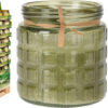 Citronella kaars in glazen pot