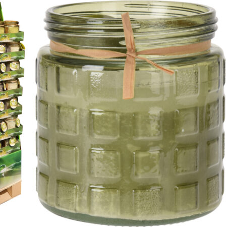Citronella kaars in glazen pot