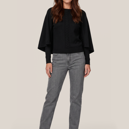 Clarice Cape Trui Zwart