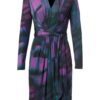 Clemence Print Jurk Zwart / Paars