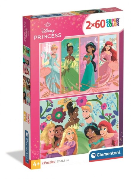 Clementoni Puzzel Disney Princess 2x60 Stukjes | Clementoni