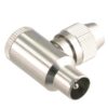 Coax connector metaal male haaks