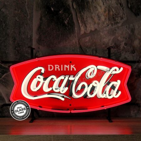 Coca-Cola Fishtail Neon Verlichting 62 x 35 cm - Rood