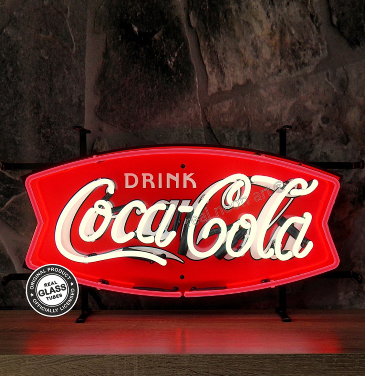 Coca-Cola Fishtail Neon Verlichting 62 x 35 cm - Rood