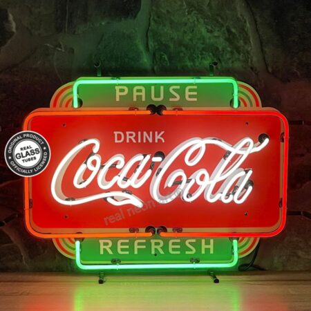 Coca-Cola Pause Refresh Neon Verlichting 67 x 50 cm - Rood