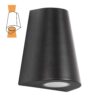Cone Up en Down Muurlamp Zwart