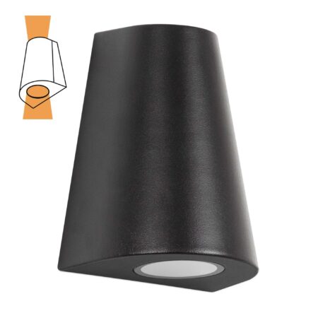 Cone Up en Down Muurlamp Zwart