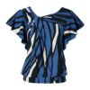 Conory Print Top Blauw / Zwart