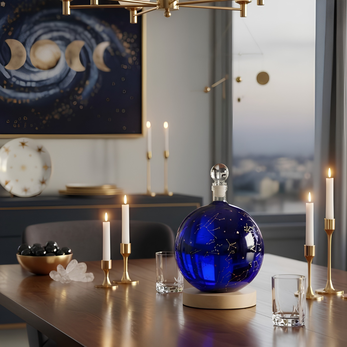 Constellation Globe Decanter - 750ml - Karaf - 12x12x20 cm | MikaMax