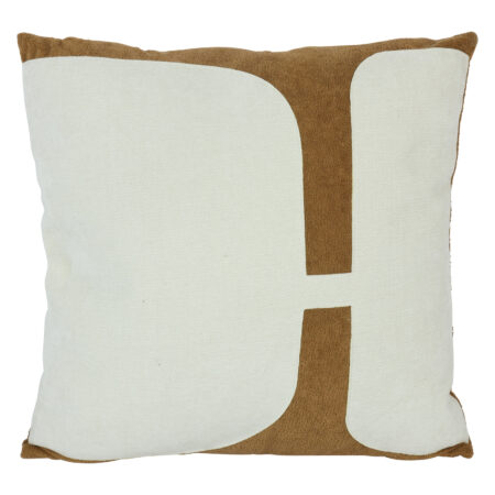 Countryfield Kussen Jos wit/bruin 45cm | Countryfield