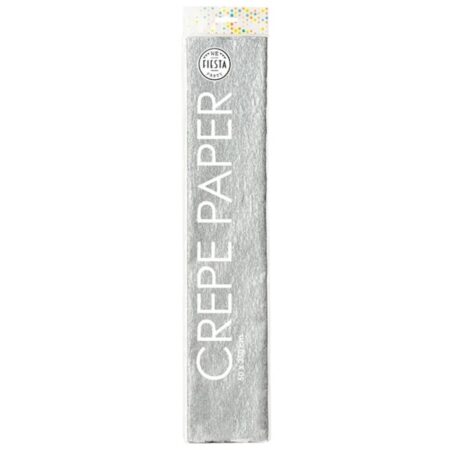 Crepe papier 50x250cm zilver | Globos