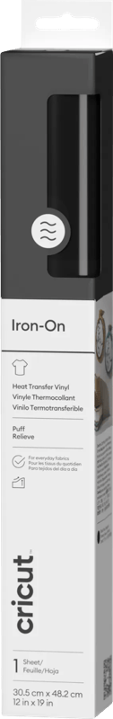 Cricut Puff Iron-On Zwart 30