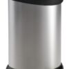 Curver Decobin 15L Rond zilver/zw | Curver