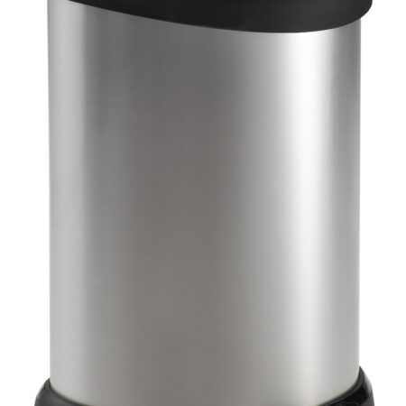 Curver Decobin 15L Rond zilver/zw | Curver