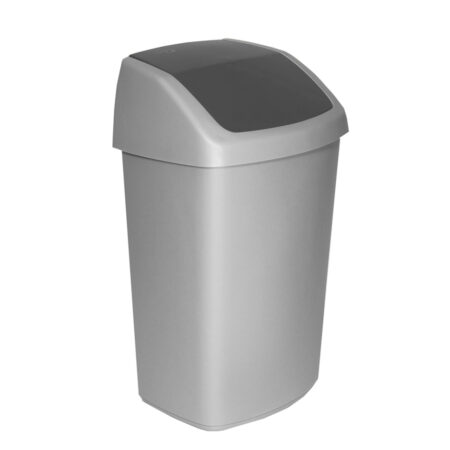 Curver afvalbak swing zilver/antrac. 10L | Curver