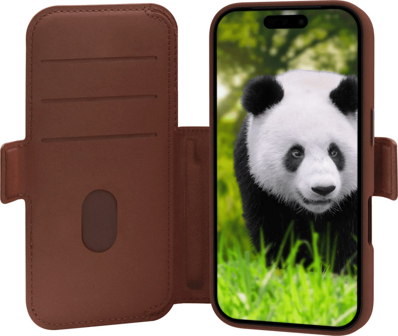 DBramante1928 Lynge iPhone 17 Pro Book Case Leer met MagSafe Bruin