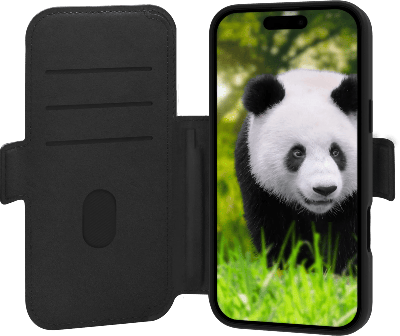 DBramante1928 Lynge iPhone 17 Pro Max Book Case Leer met MagSafe Zwart