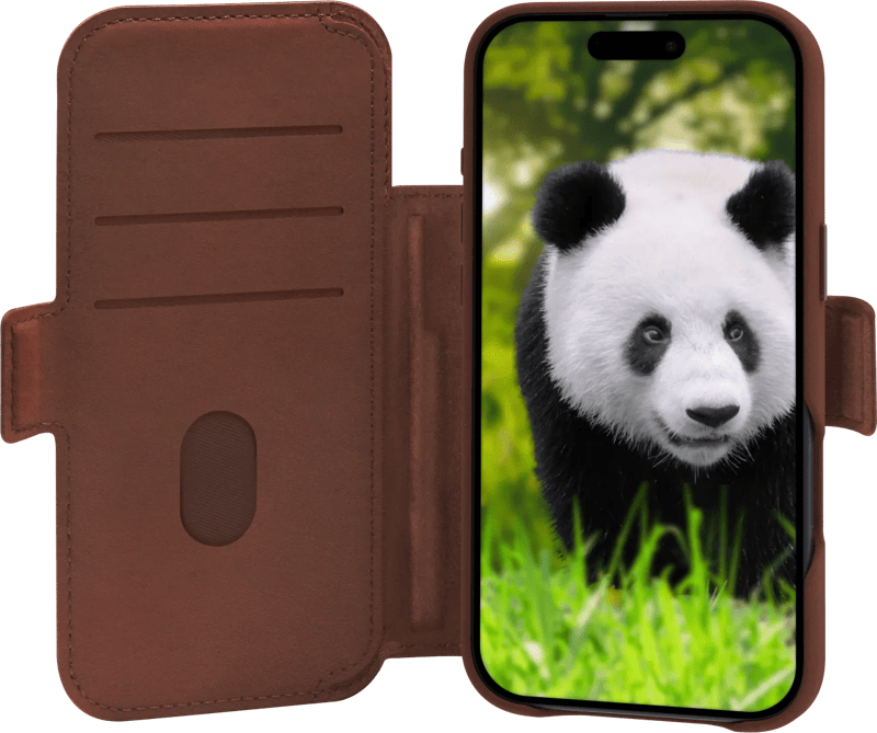 DBramante1928 Lynge iPhone Air Book Case Leer met MagSafe Bruin