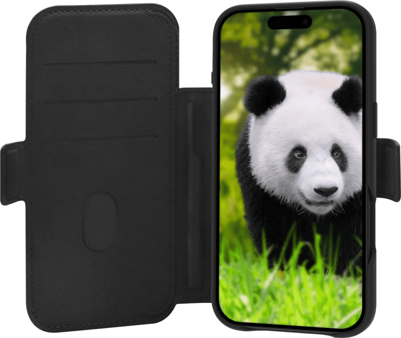 DBramante1928 Lynge iPhone Air Book Case Leer met MagSafe Zwart