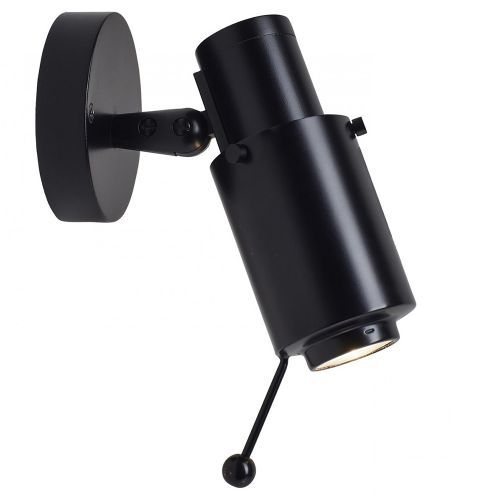 Biny Spot Bulb Wandlamp - Zwart - met stokje - zonder schakelaar