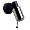 Biny Spot Bulb Wandlamp - Zwart/nikkel - met stokje - zonder schakelaar