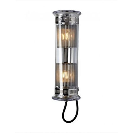 In The Tube 100-350 Wandlamp - Zilver - Zilveren mesh - Transparante stop
