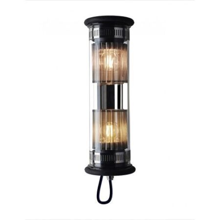 In The Tube 100-350 Wandlamp - Zilver - Zilveren mesh - Zwarte stop