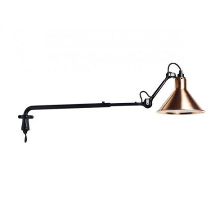 Lampe Gras N203 Conic Wandlamp - Rauw koper/wit
