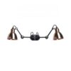 Lampe Gras N204 Double Round Wandlamp - Rauw koper