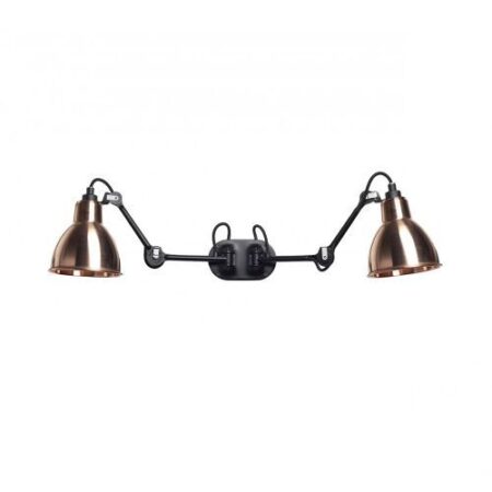 Lampe Gras N204 Double Round Wandlamp - Rauw koper