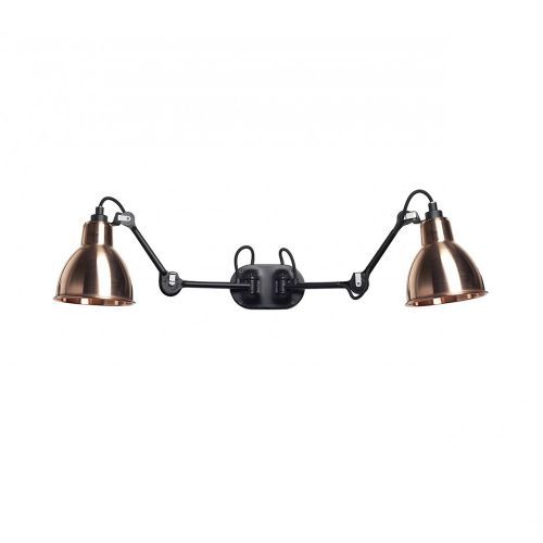 Lampe Gras N204 Double Round Wandlamp - Rauw koper