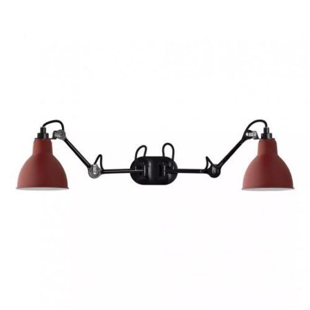 Lampe Gras N204 Double Round Wandlamp - Rood
