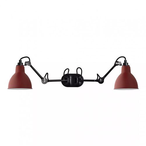 Lampe Gras N204 Double Round Wandlamp - Rood