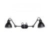 Lampe Gras N204 Double Round Wandlamp - Zwart