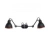 Lampe Gras N204 Double Round Wandlamp - Zwart/koper