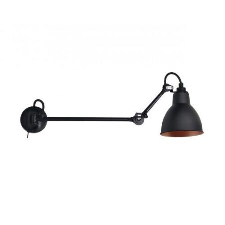 Lampe Gras N204 L 40 Round Wandlamp - Zwart/koper