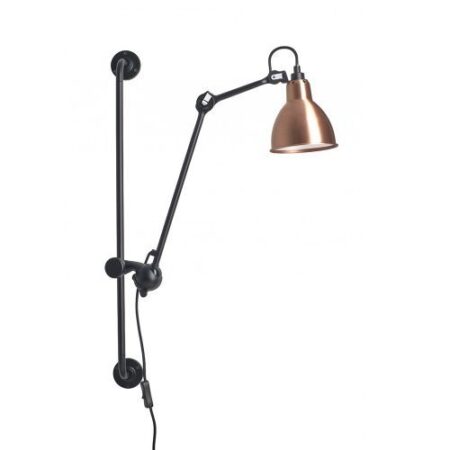 Lampe Gras N210 Round Wandlamp - Koper/wit